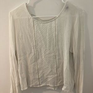 White AERO long-sleeve shirt, SIZE L